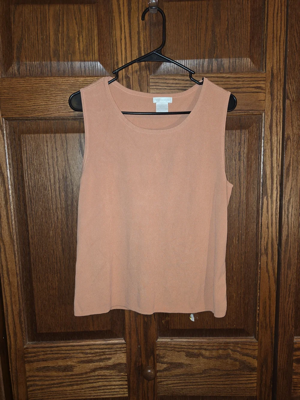 Worthington Coral Peach Button-Front Cardigan Set